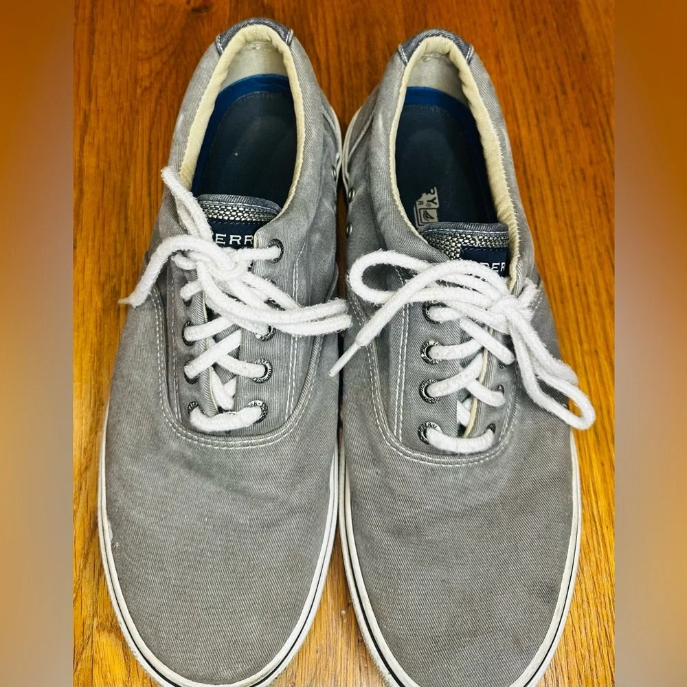 Sperry Men's Gray Canvas Boat Shoes